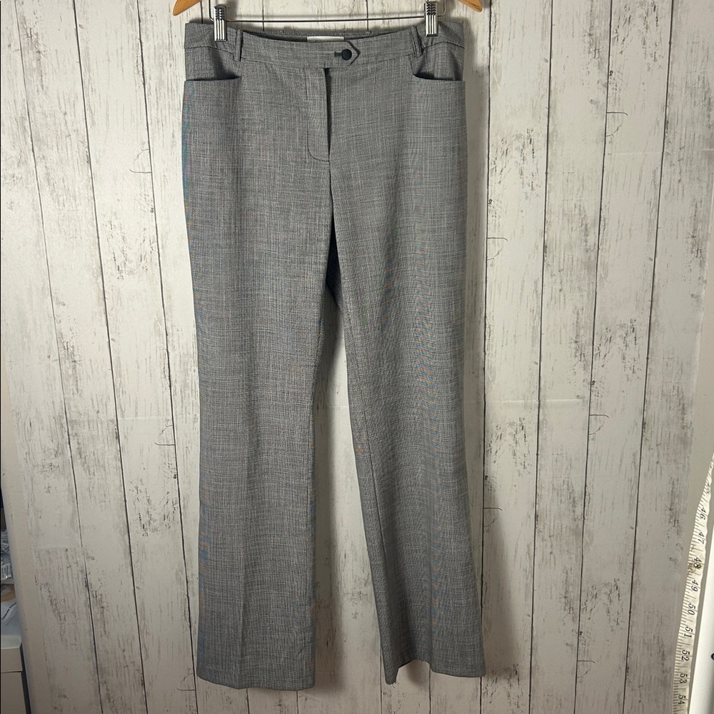 Calvin Klein Black and White Houndstooth Pants womens size 8 modern fit flare